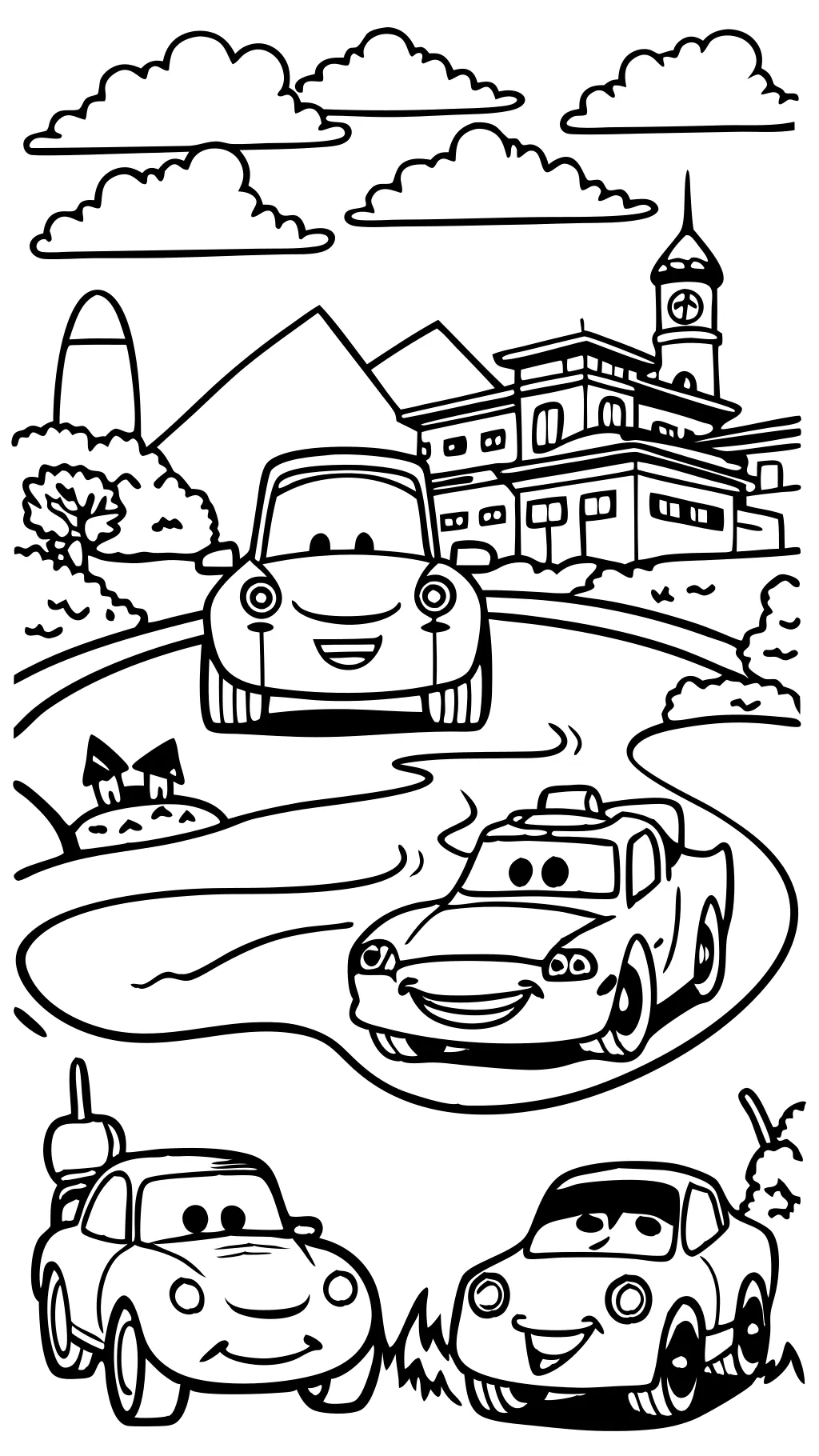 free cars movie coloring pages